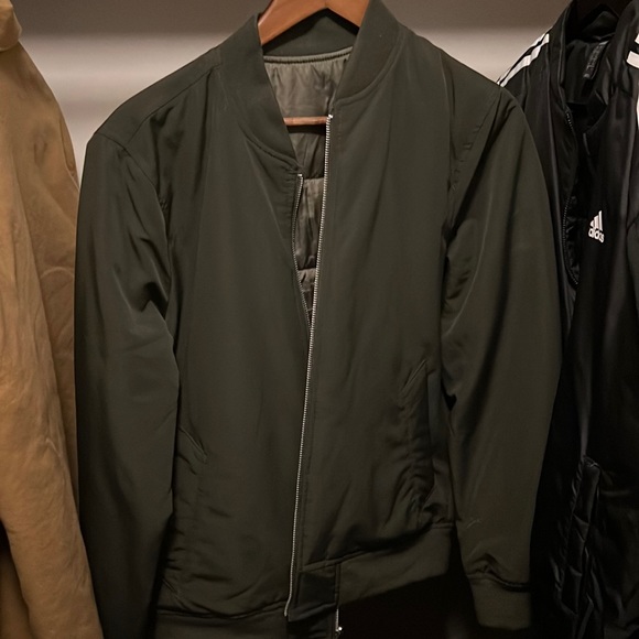 Abercrombie&Fitch Reversible Padded Olive Bomber Size S - Picture 3 of 7